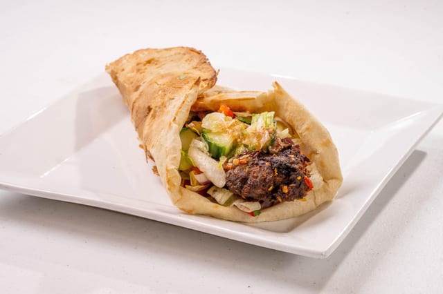 Beef Seekh Naan Wrap.